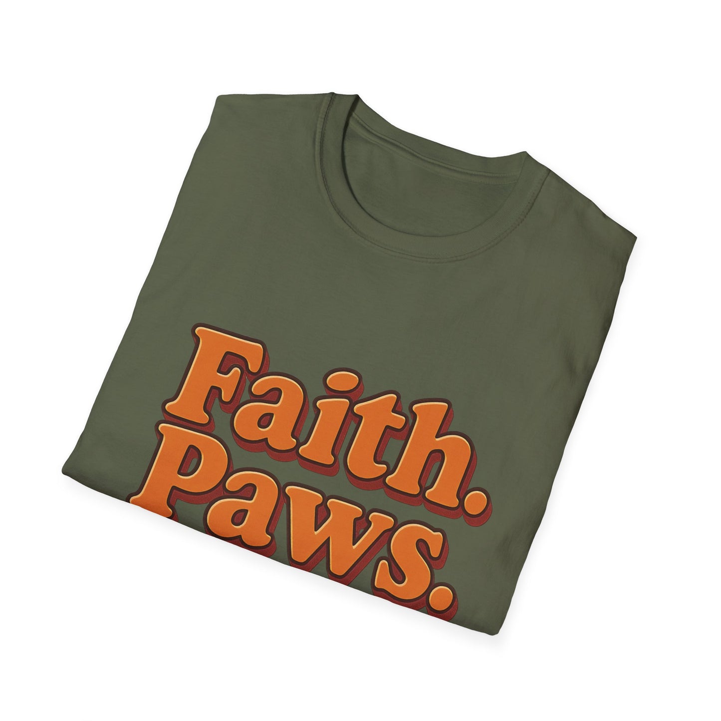 Faith Paws Love Retro T-Shirt