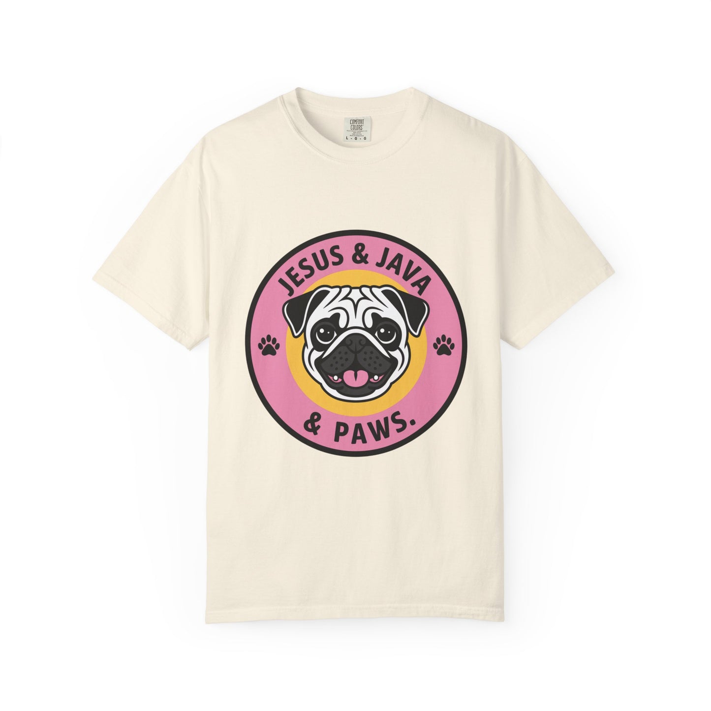 Jesus, Java & Paws – Retro T-Shirt
