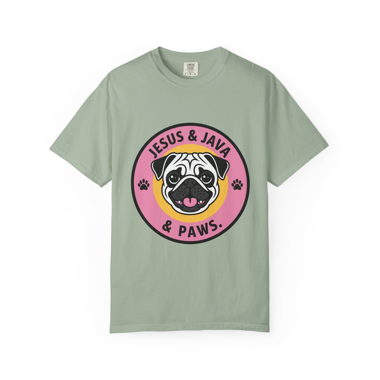 Jesus, Java & Paws – Retro T-Shirt
