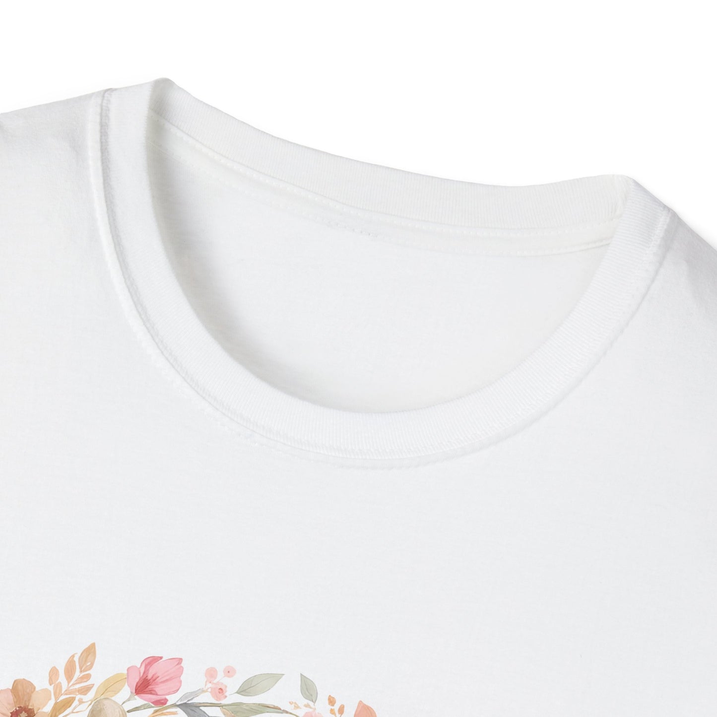 Walking By Faith With Four Paws Floral Wreath T-Shirt