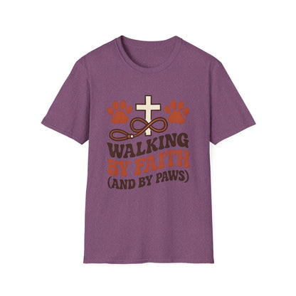 Walking By Faith and Paws Retro T-Shirt