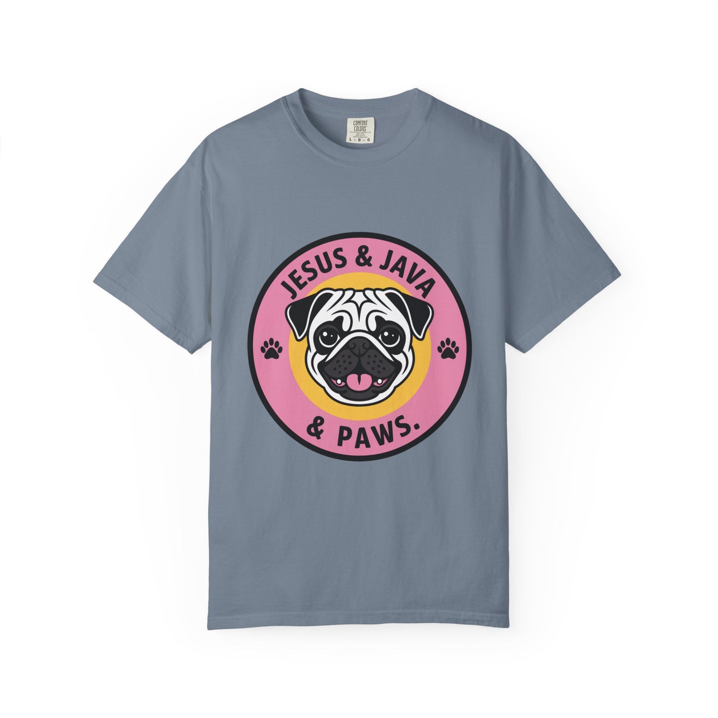 Jesus, Java & Paws – Retro T-Shirt