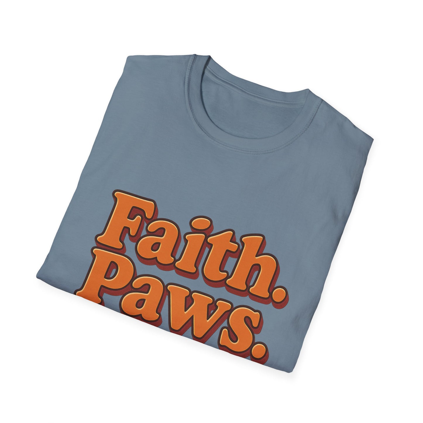 Faith Paws Love Retro T-Shirt