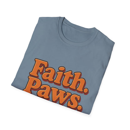 Faith Paws Love Retro T-Shirt