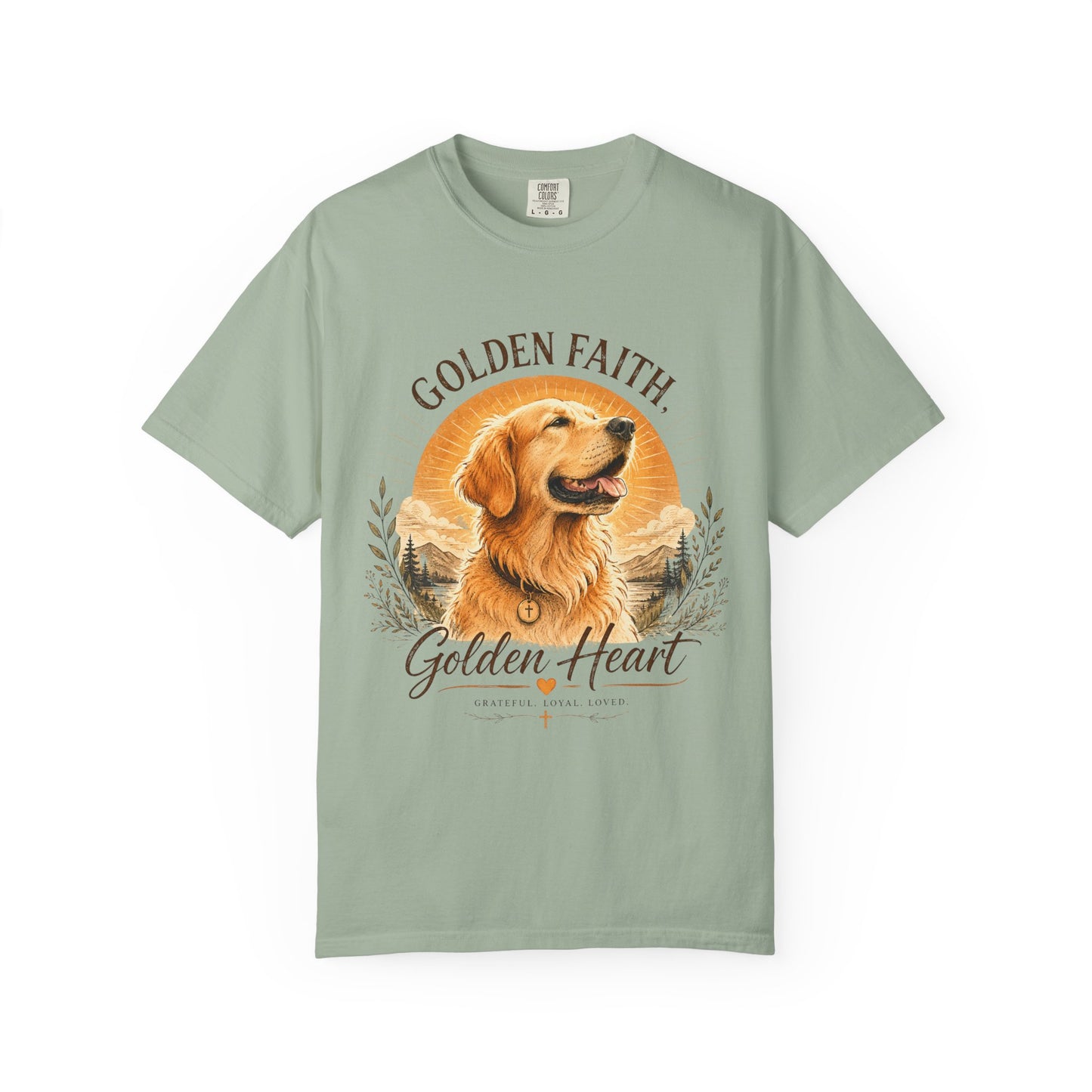 Golden Retriever — Golden Faith, Golden Heart T-Shirt