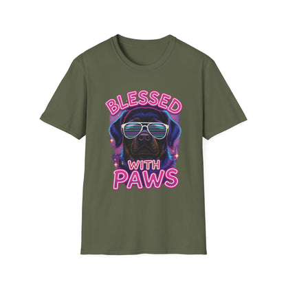 Blessed With Paws Neon T-Shirt