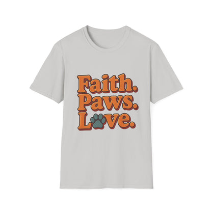 Faith Paws Love Retro T-Shirt