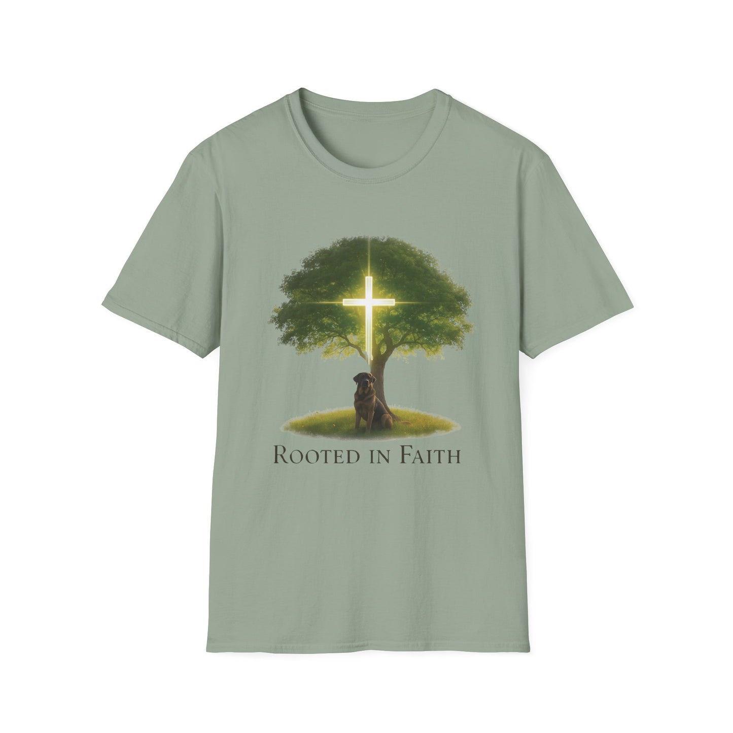 Rooted in Faith Tree Pup T-Shirt