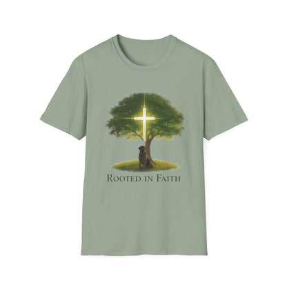 Rooted in Faith Tree Pup T-Shirt