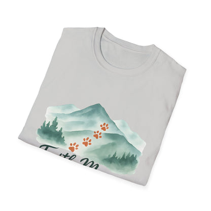 Faith Moves Mountains and Paws Do Too T-Shirt