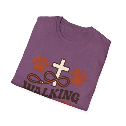Walking By Faith and Paws Retro T-Shirt