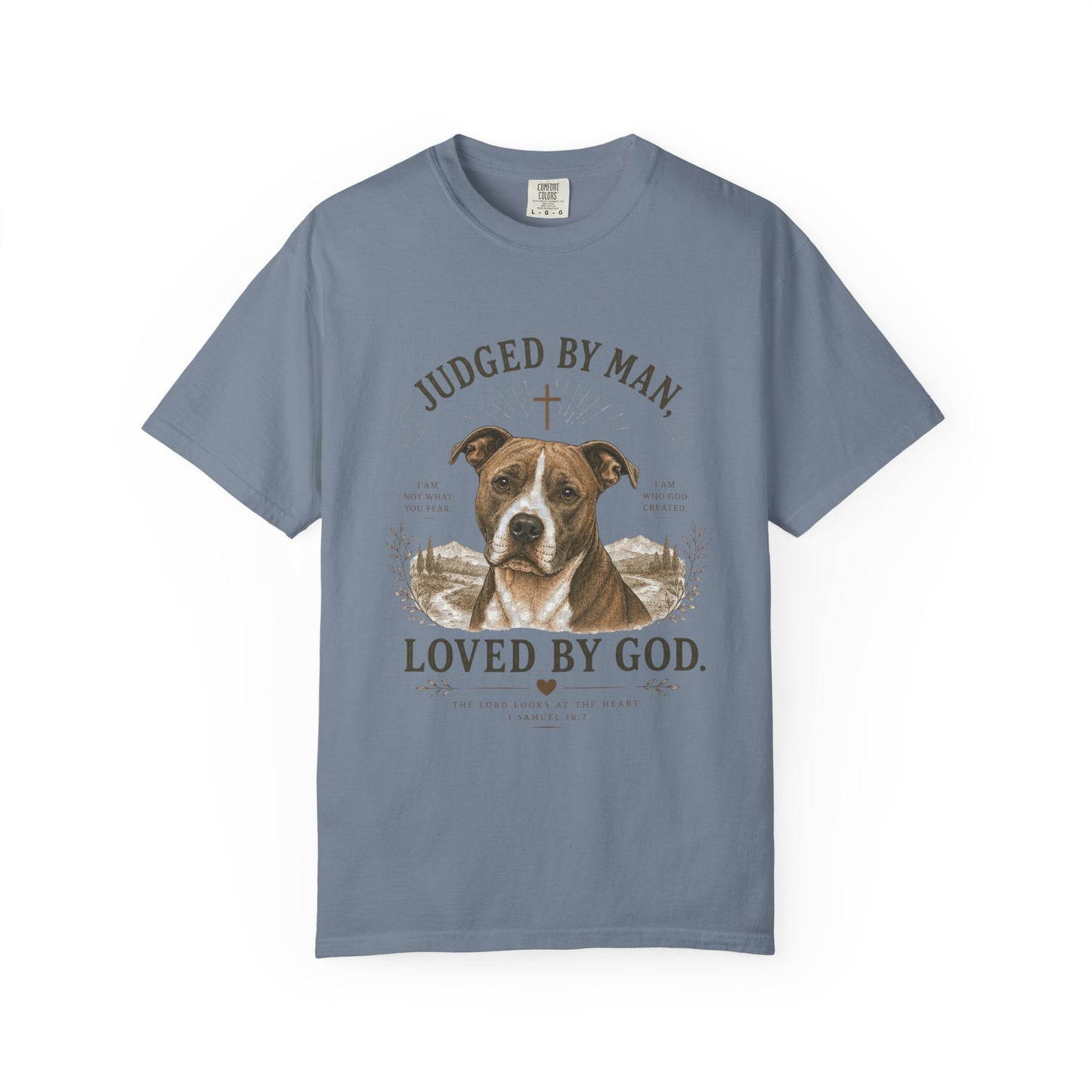 Pit Bull — Judged by Man, Loved by God T-Shirt