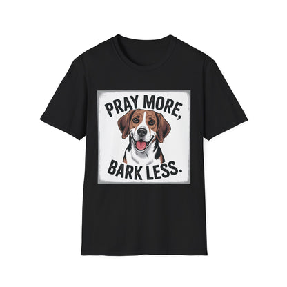 Beagle Pray More Bark Less – Hand-Drawn Vintage T-Shirt