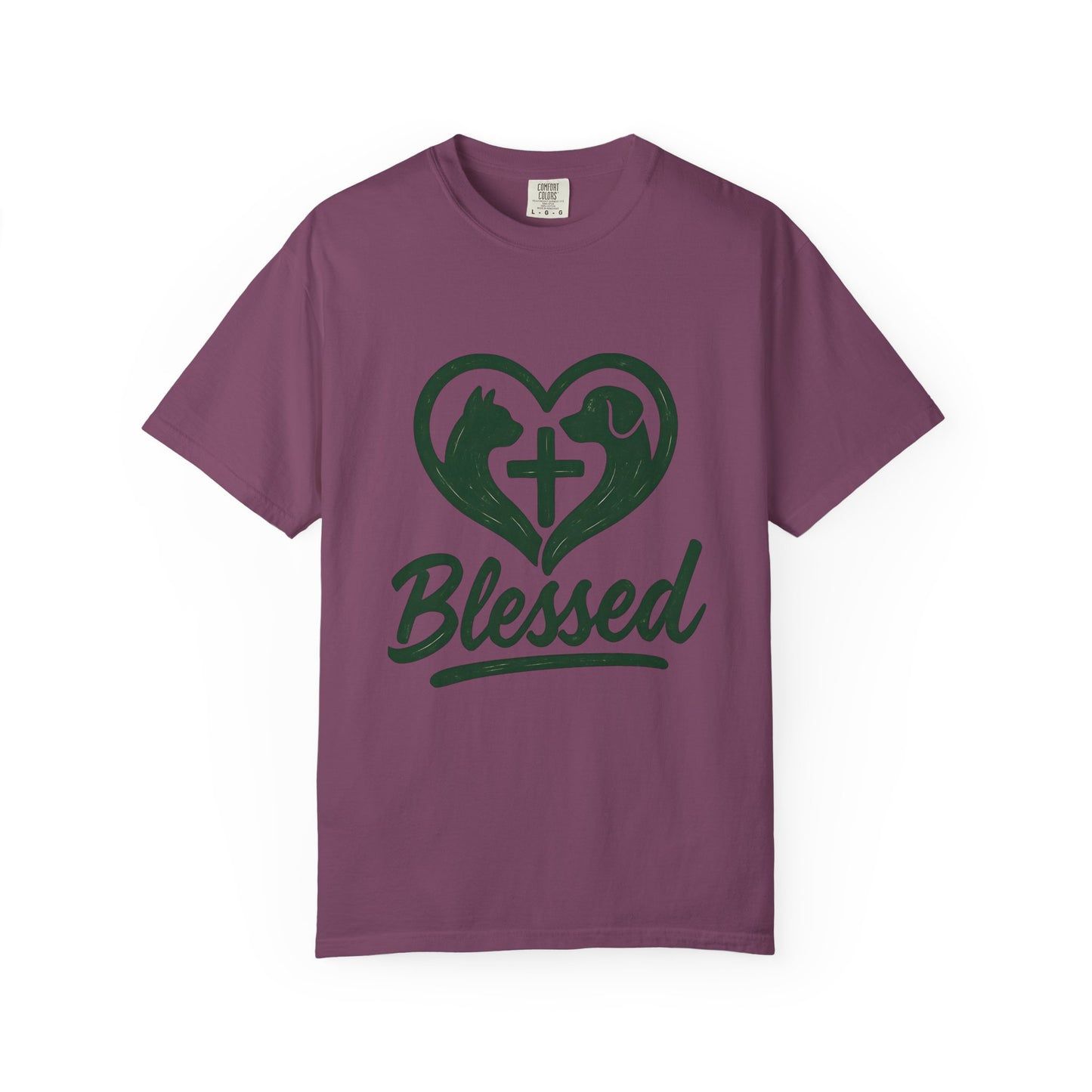 Blessed Pet Love Heart with Cross T-Shirt