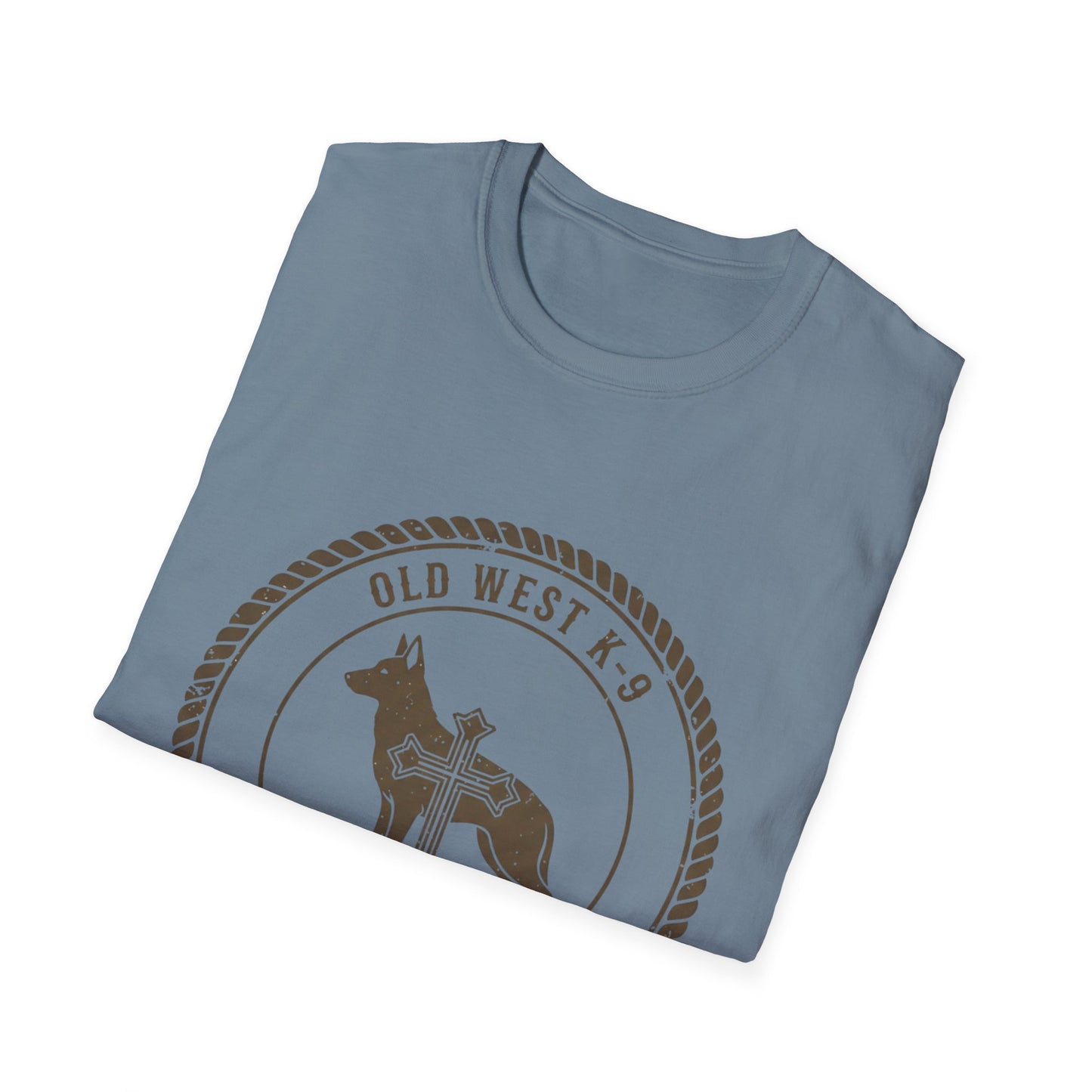 Western German Shepherd Cross – Rustic Vintage Dog T-Shirt