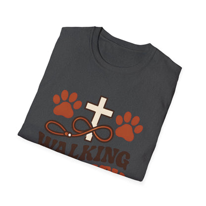 Walking By Faith and Paws Retro T-Shirt