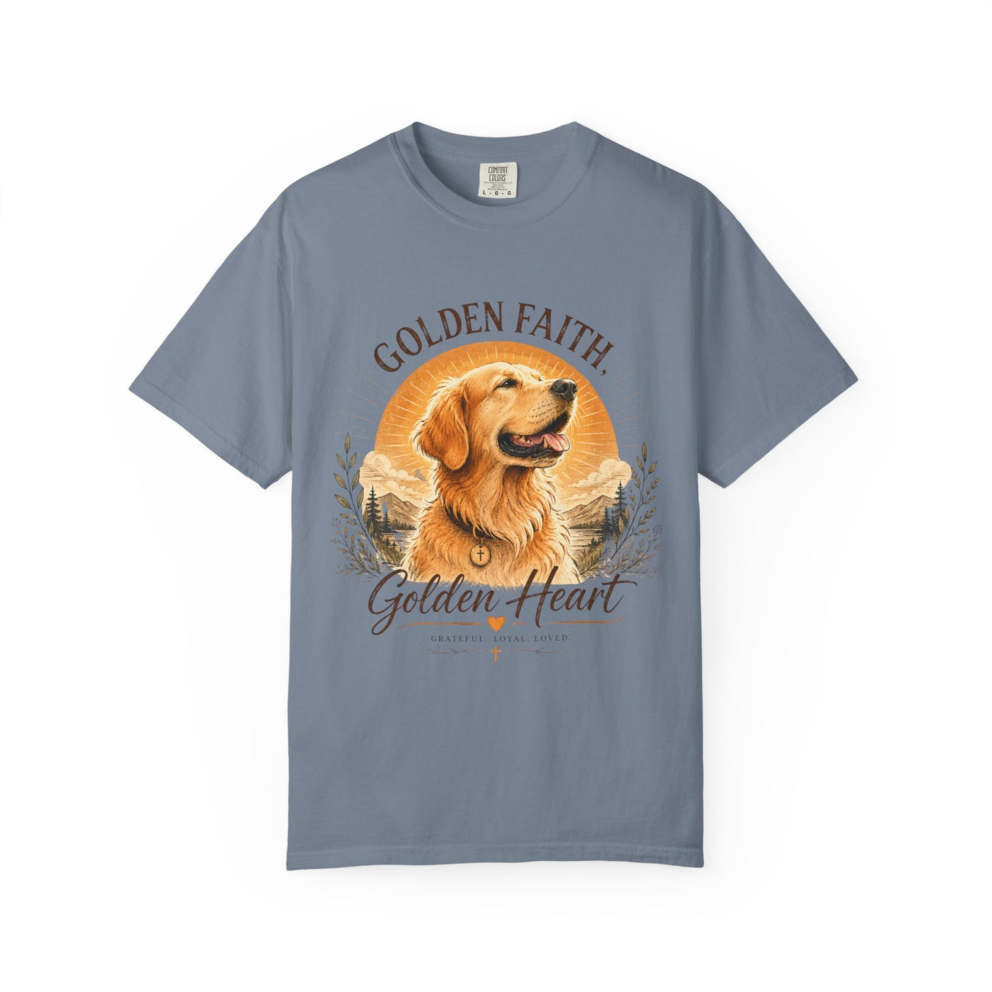 Golden Retriever — Golden Faith, Golden Heart T-Shirt