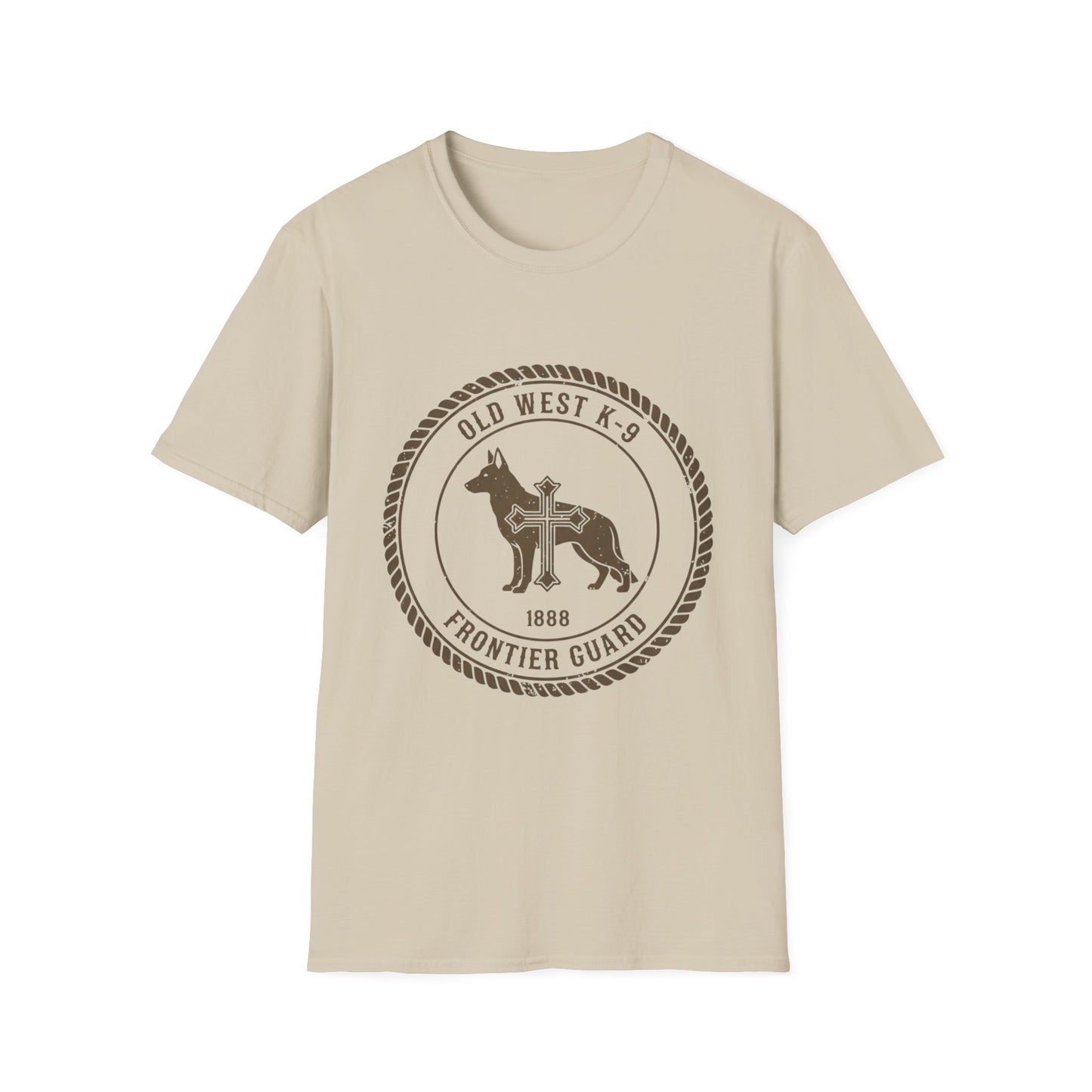 Western German Shepherd Cross – Rustic Vintage Dog T-Shirt