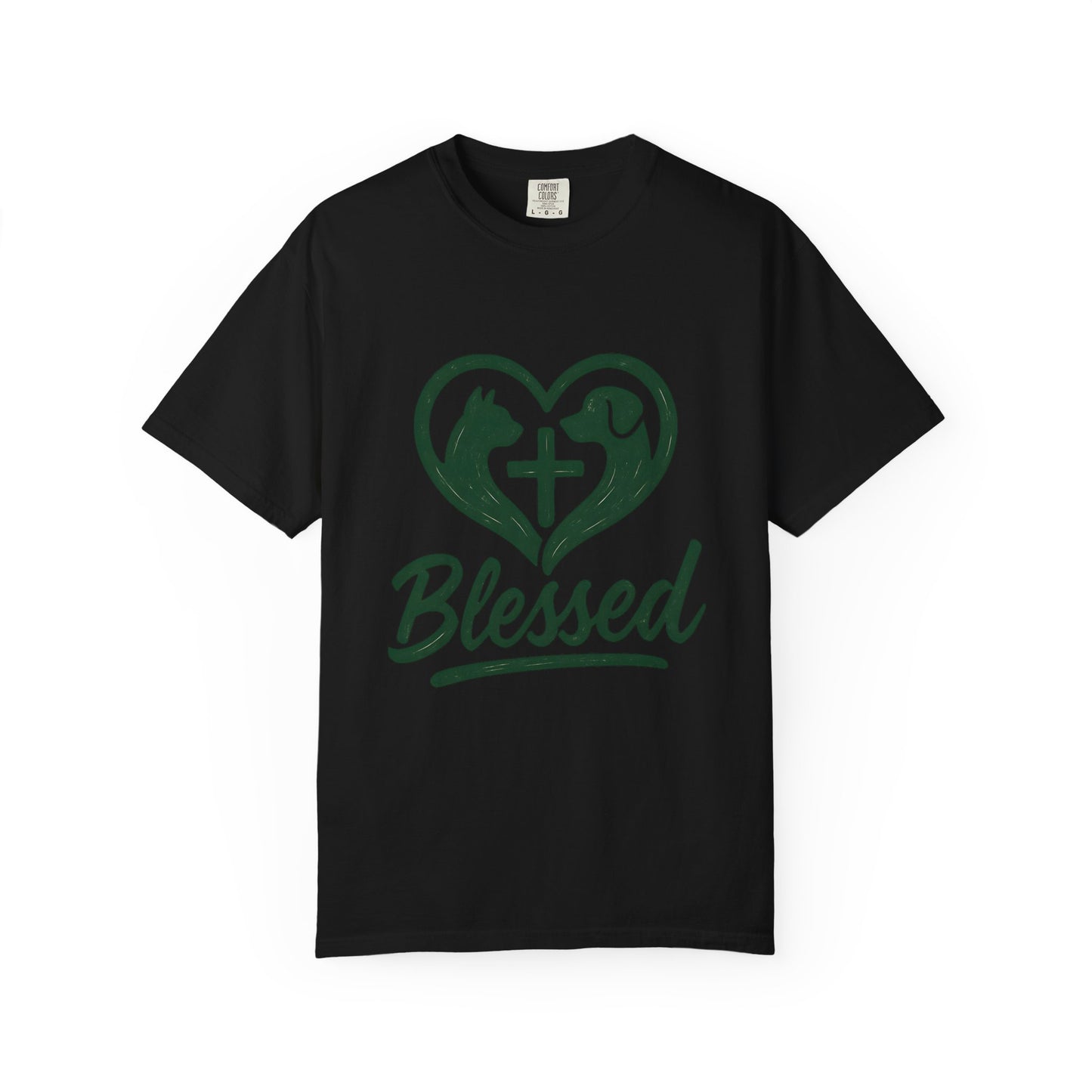 Blessed Pet Love Heart with Cross T-Shirt