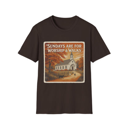 Sunday's Are For Worship and Walks T-Shirt