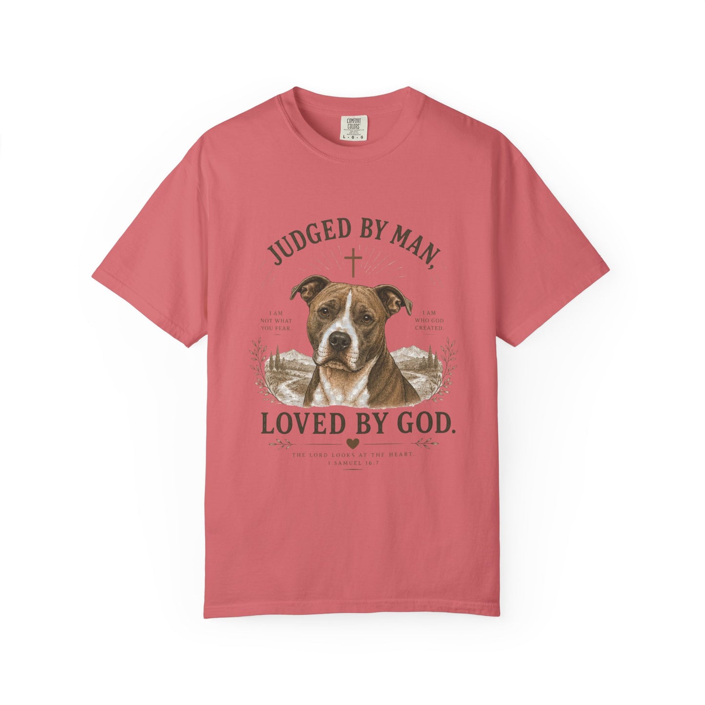 Pit Bull — Judged by Man, Loved by God T-Shirt