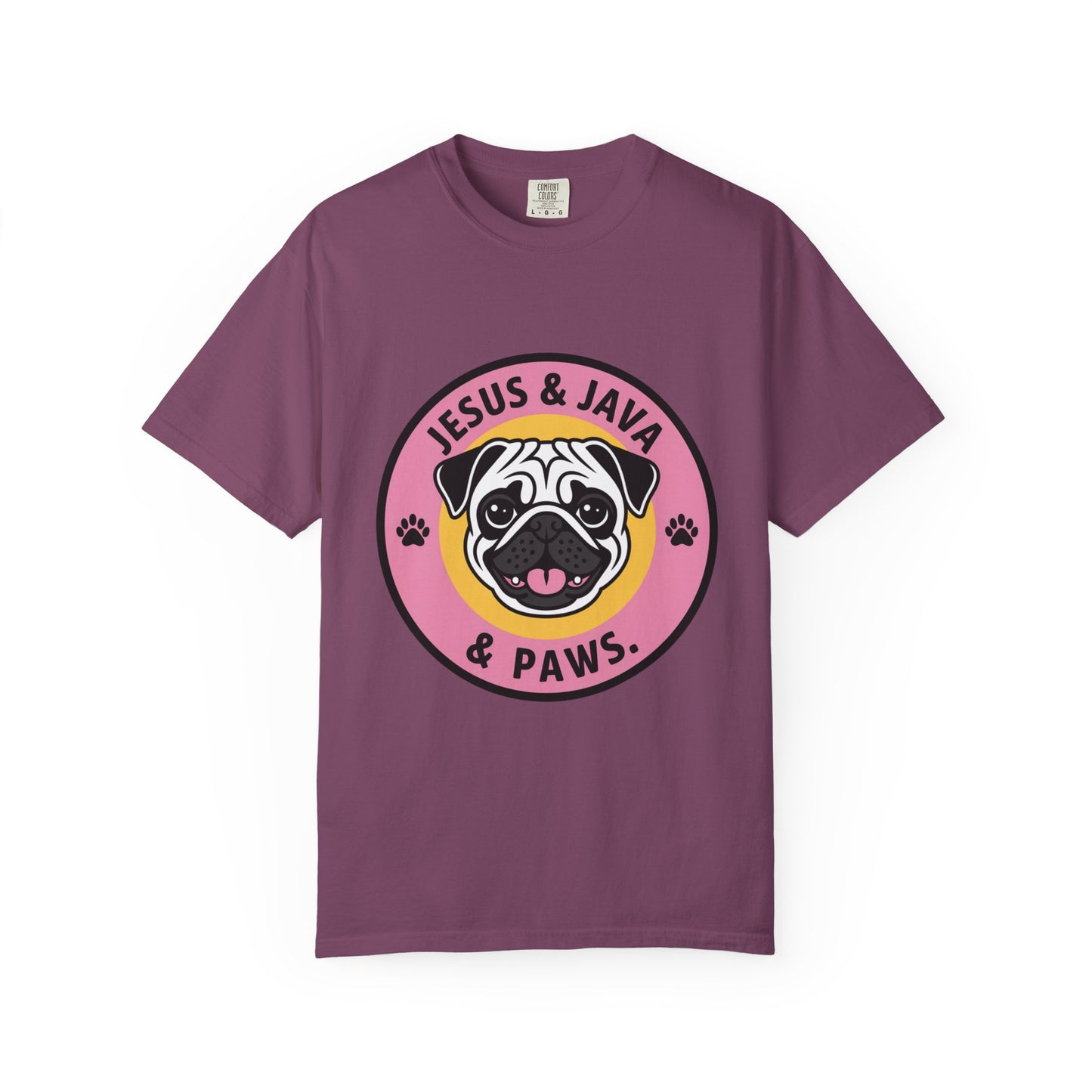 Jesus, Java & Paws – Retro T-Shirt