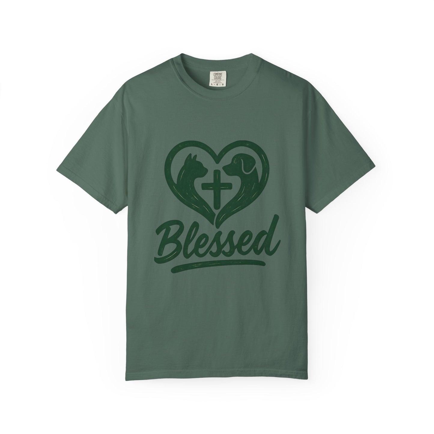 Blessed Pet Love Heart with Cross T-Shirt