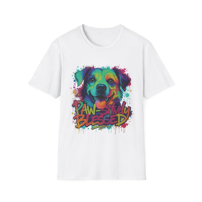 Paw-sitively Blessed Paint Dog T-Shirt