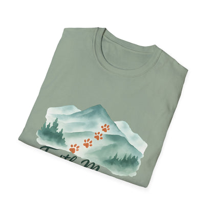 Faith Moves Mountains and Paws Do Too T-Shirt