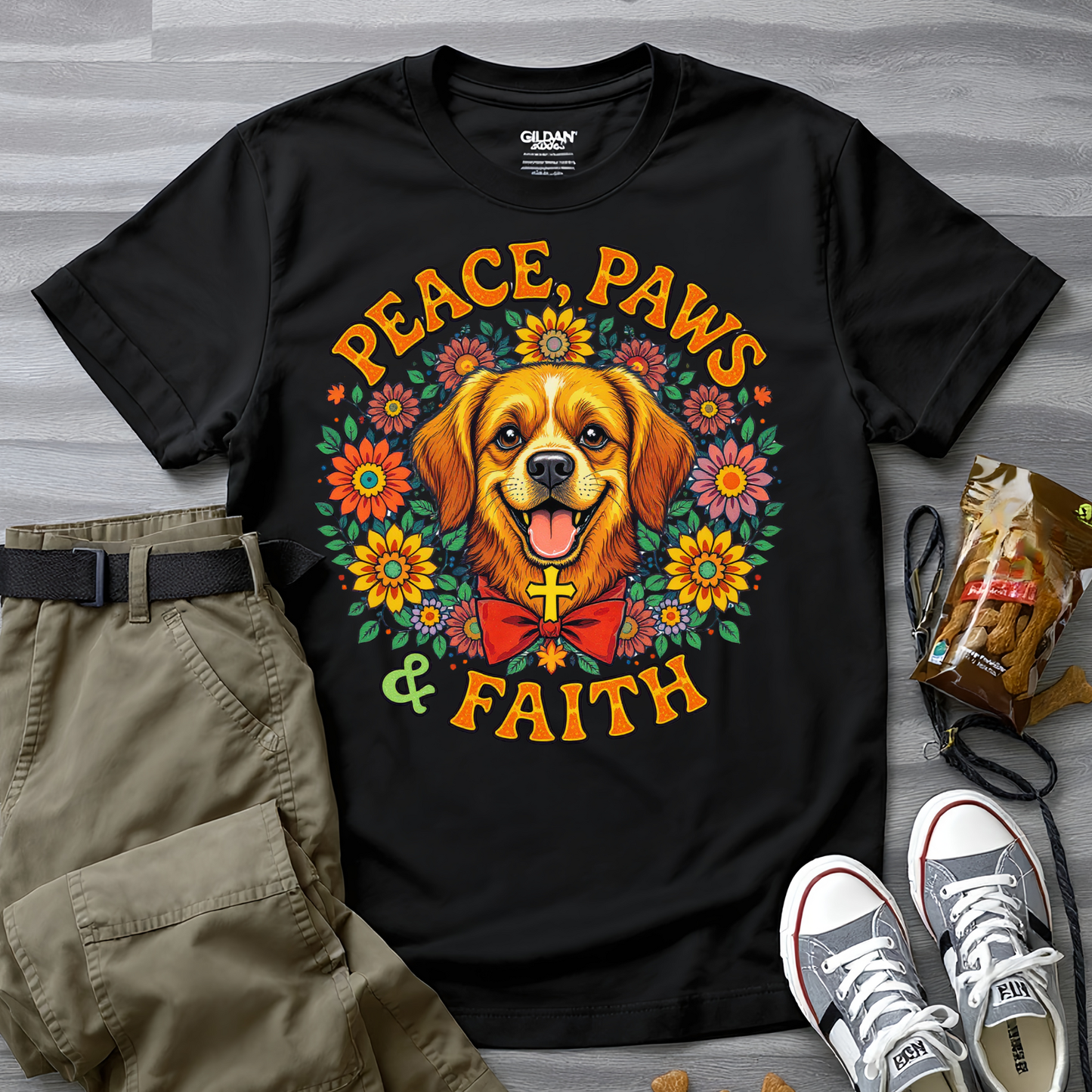 Peace Paws & Faith Hippie T-Shirt