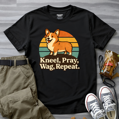 Kneel Wag Pray Repeat T-Shirt