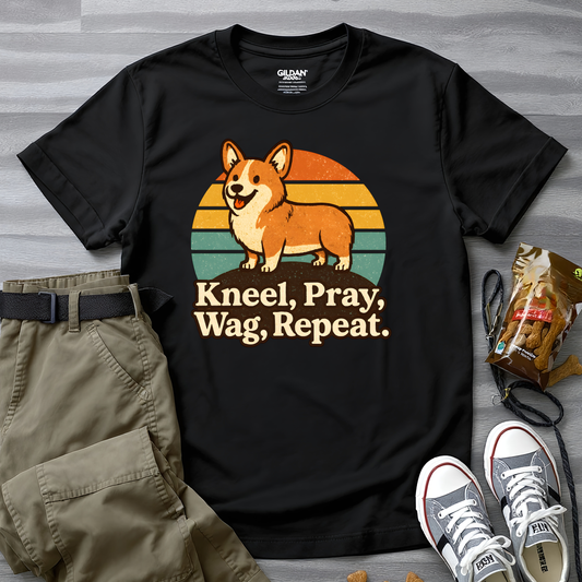 Kneel Wag Pray Repeat T-Shirt