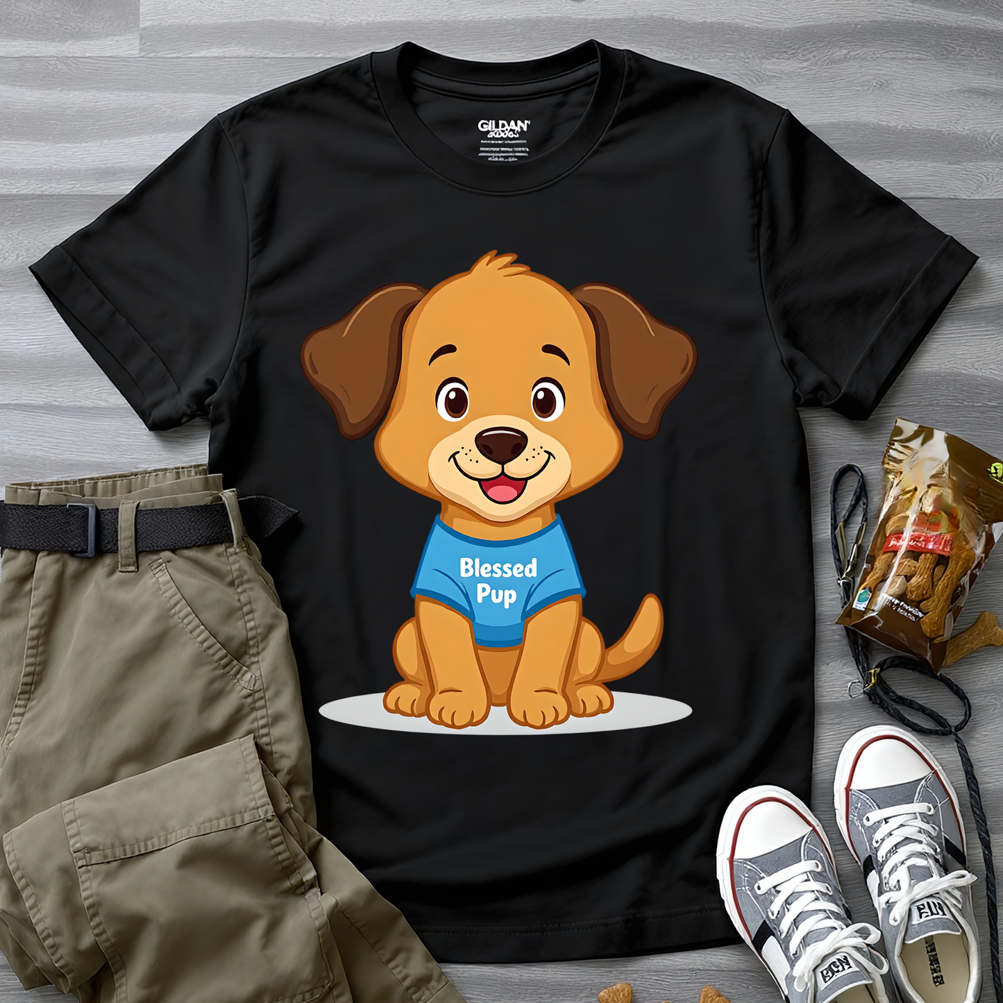 Blessed Pup Cartoon T-Shirt