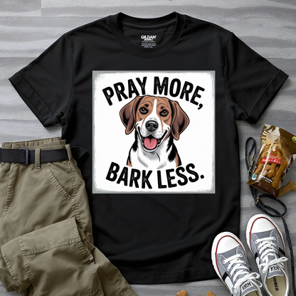 Beagle Pray More Bark Less – Hand-Drawn Vintage T-Shirt
