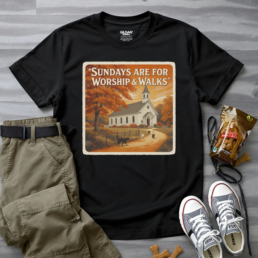 Sunday's Are For Worship and Walks T-Shirt