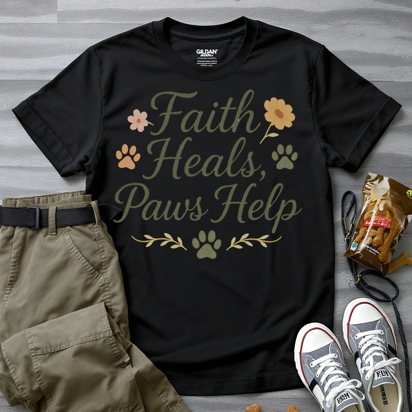 Faith Heals, Paws Help T-Shirt