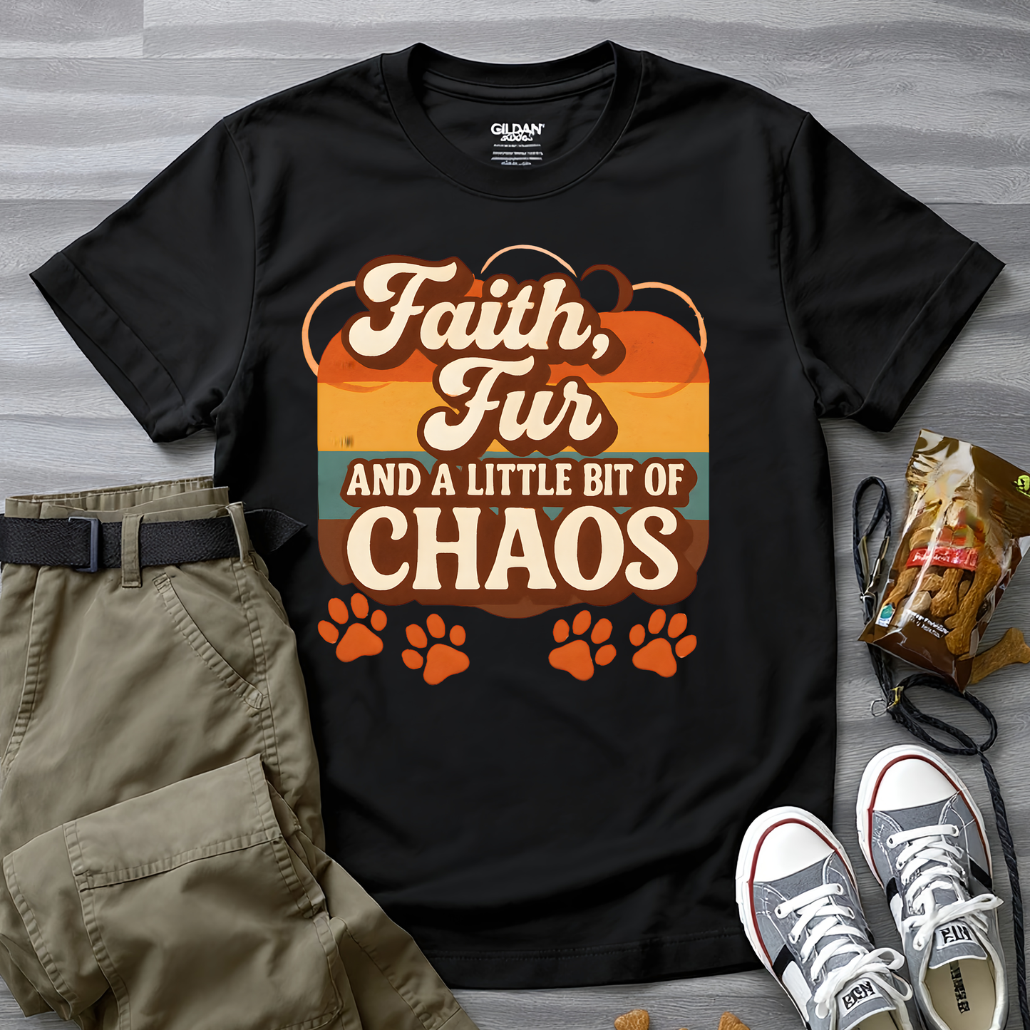 Faith Fur and a Little Bit of Chaos T-Shirt