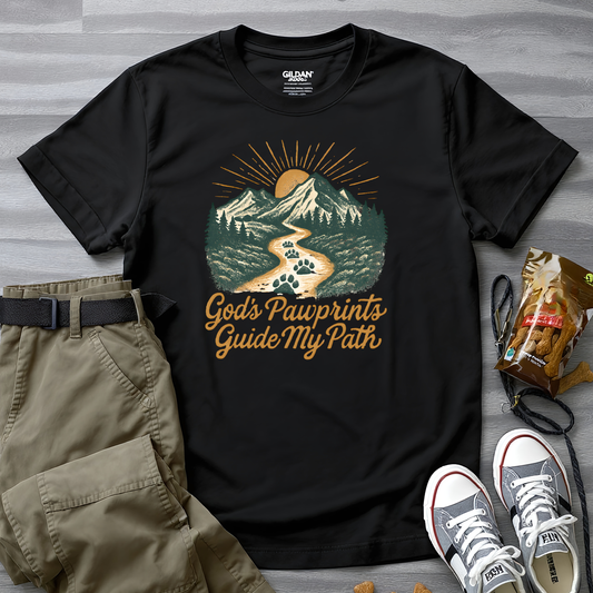 God's Pawprints Guide My Path T-Shirt