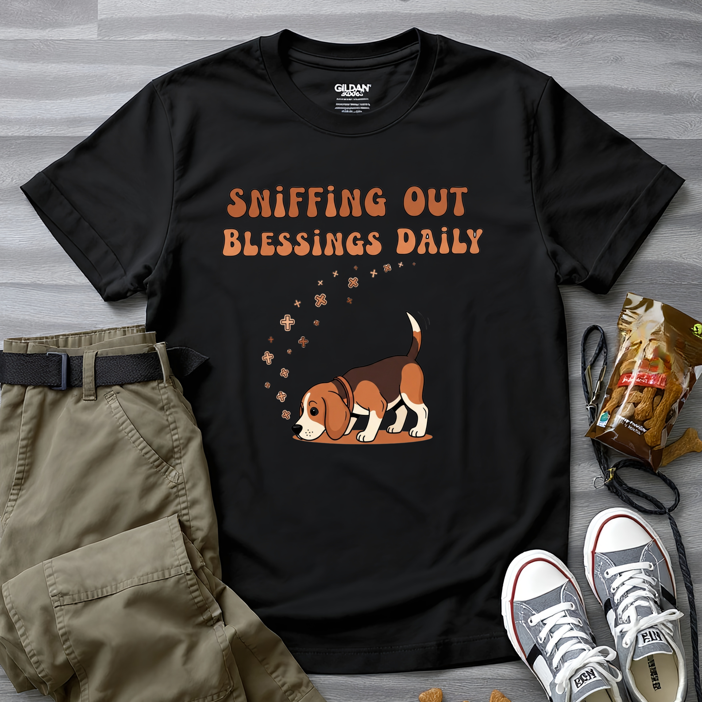 Sniffing Out Blessings Daily Beagle T-Shirt