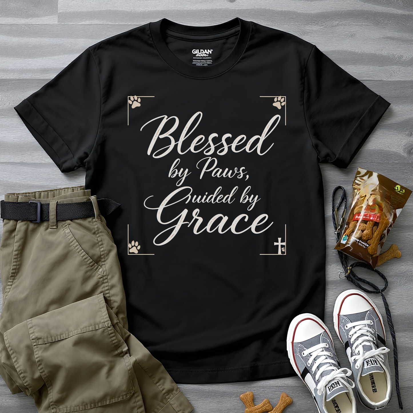Blessed By Paws Guided By Grace T-Shirt