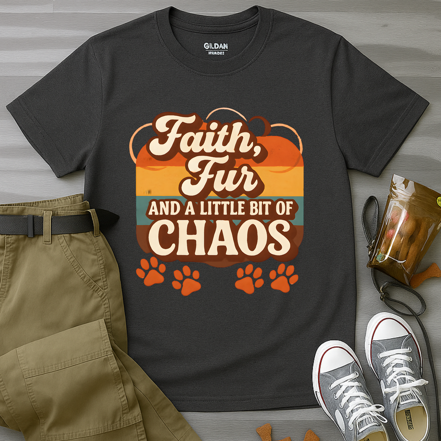 Faith Fur and a Little Bit of Chaos T-Shirt