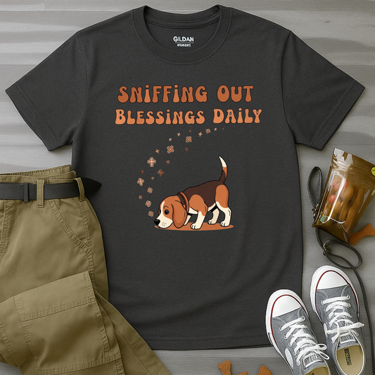 Sniffing Out Blessings Daily Beagle T-Shirt