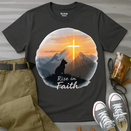 Rise in Faith Sunrise Dog T-Shirt