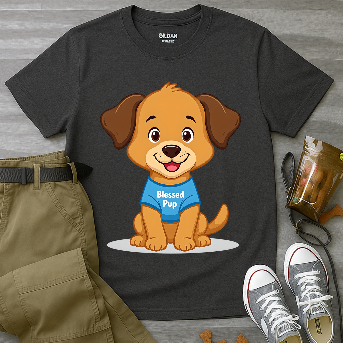 Blessed Pup Cartoon T-Shirt