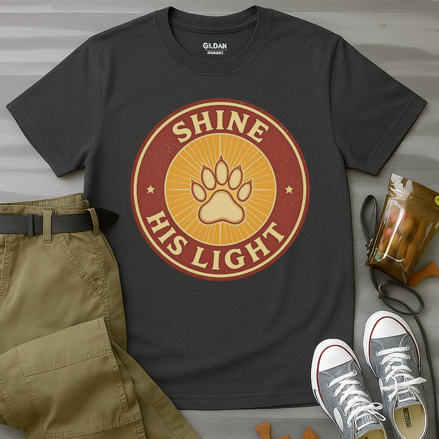 Shine His Light Paw T-Shirt