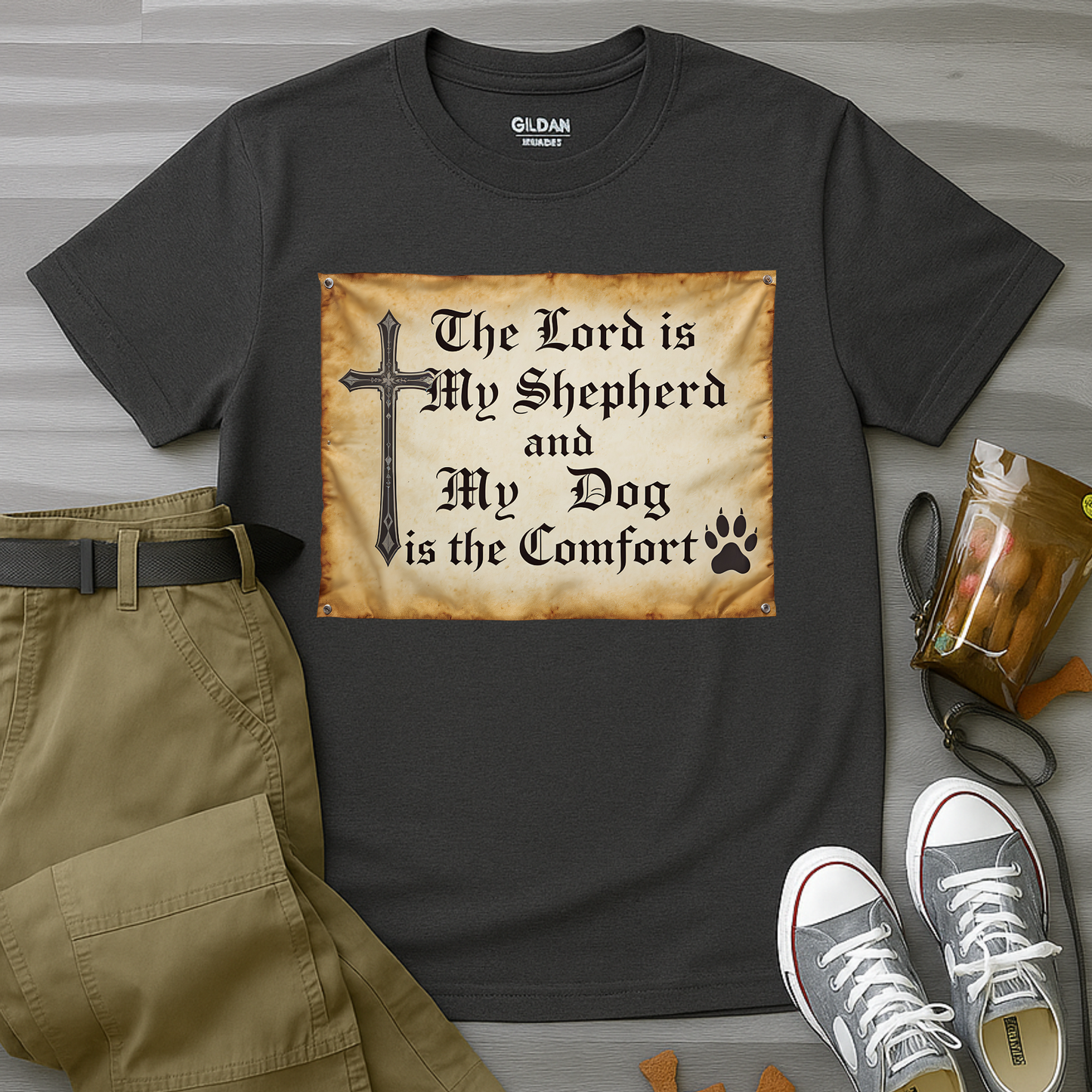 The Lord Is My Shepherd And My Dog Is Them Comfort T-Shirt