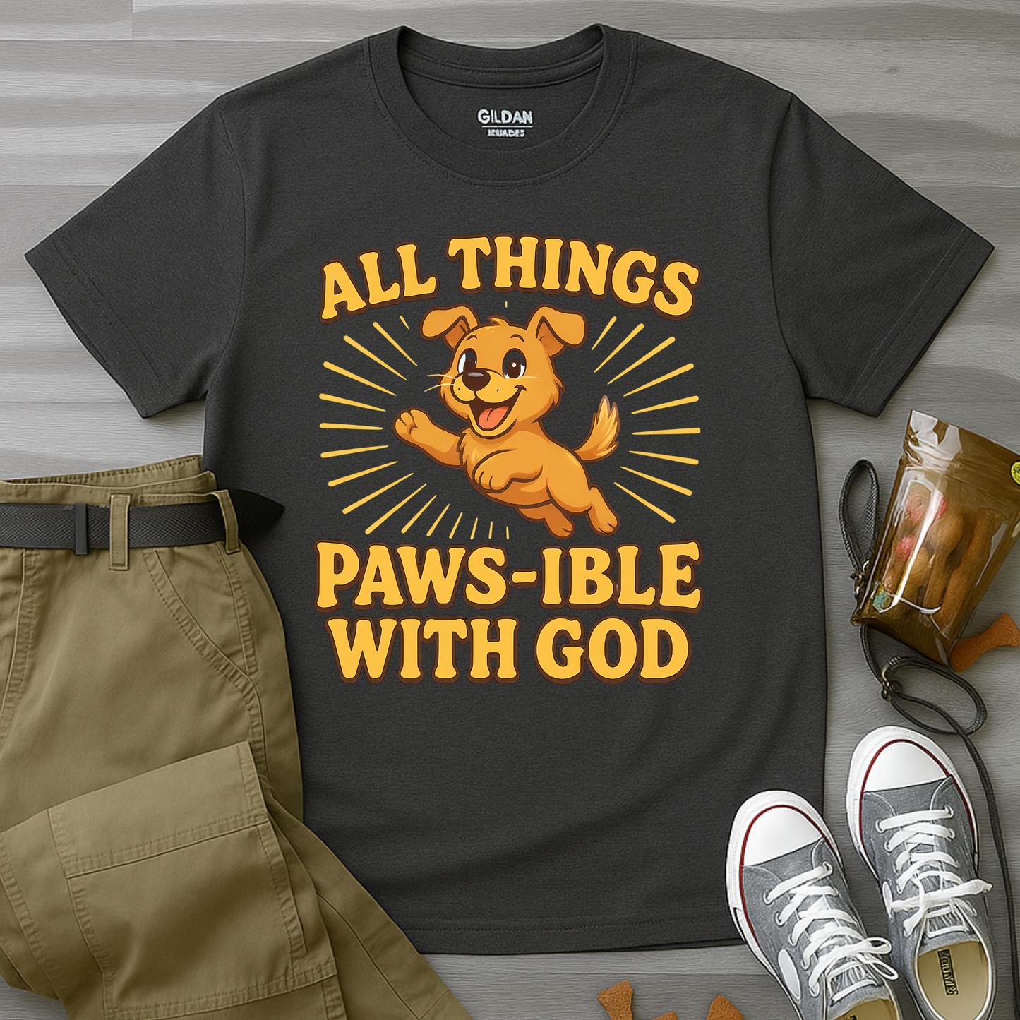 All Things Paws-ible With God T-Shirt