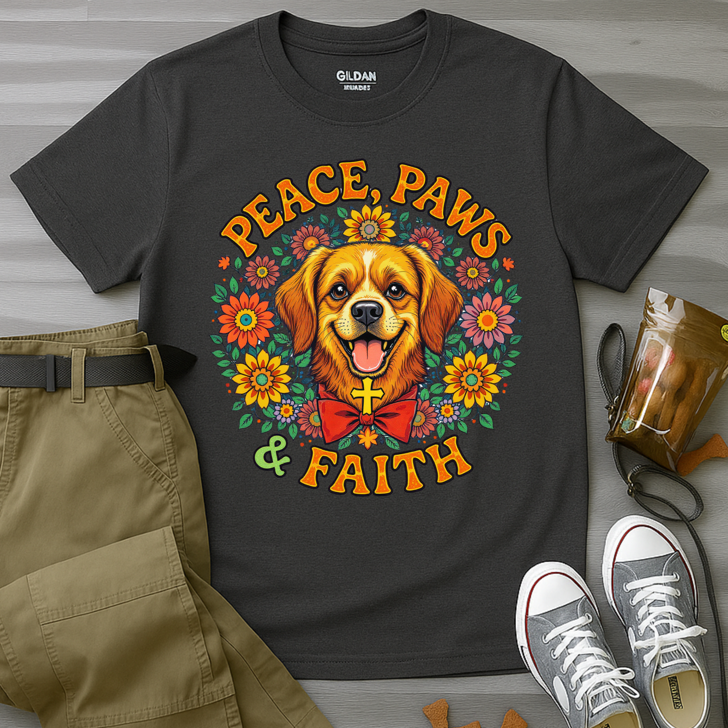Peace Paws & Faith Hippie T-Shirt