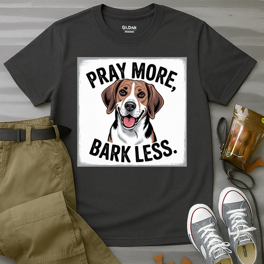 Beagle Pray More Bark Less – Hand-Drawn Vintage T-Shirt