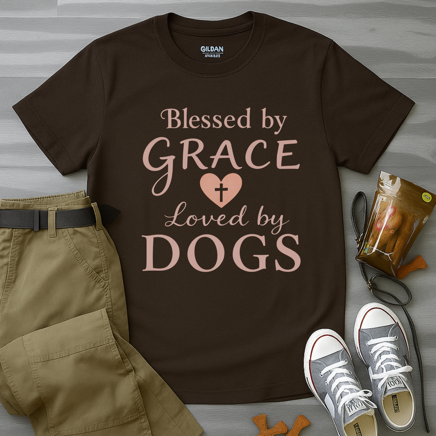 Blessed By Grace Loved By Dogs T-Shirt